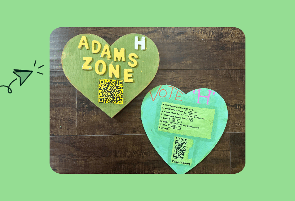 The wooden signs weren't disposable—they were colorful, authentic, and reflected Teapot LA's identity as an arts-and-culture organization. With the QR Codes easily trackable in the Bitly platform, the team could see the campaign gaining momentum in real-time.