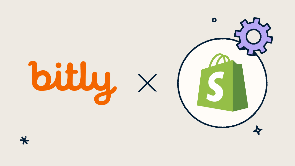 Logos of Bitly and Shopify together.