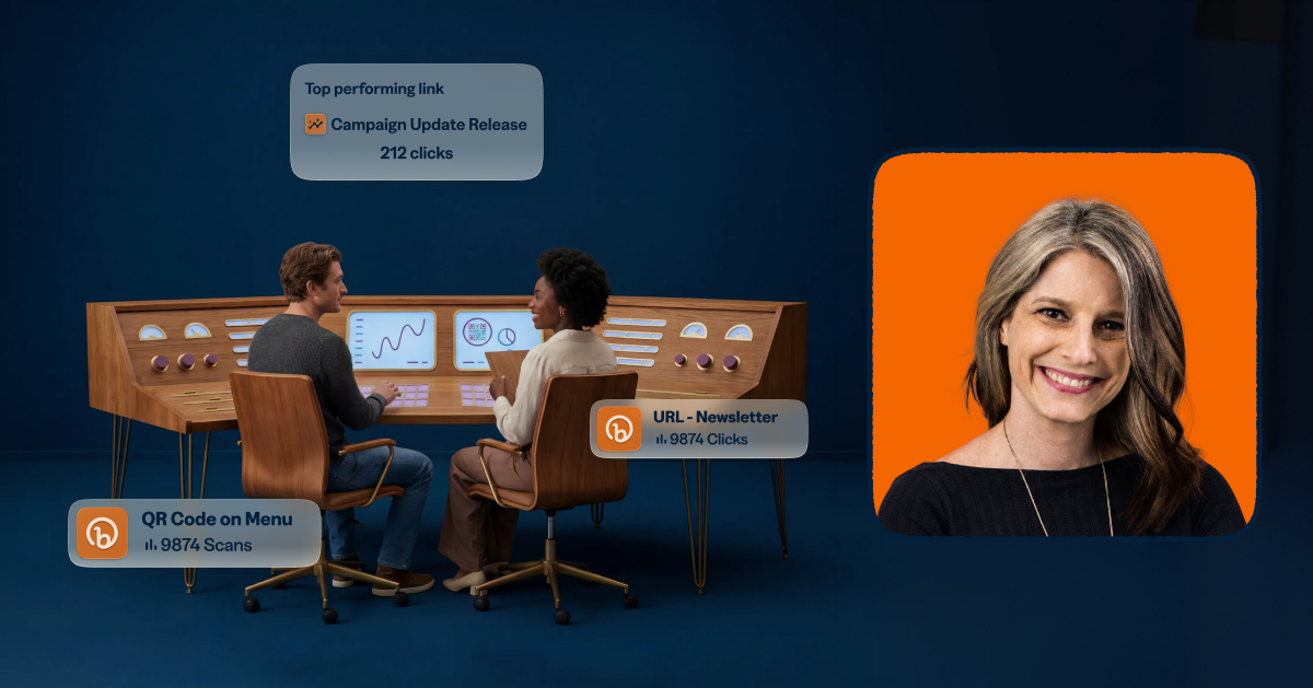 marketing Visibility report next to an image of Tara Robertson